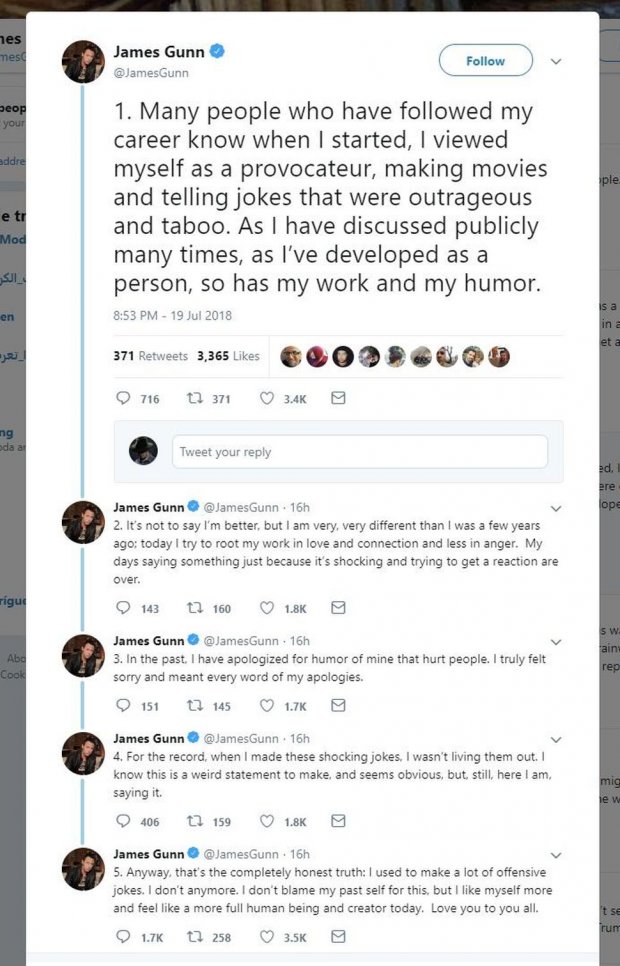 Đạo diễn Vệ binh dải ngân hà thành con ghẻ của Hollywood khi đùa dại về ấu dâm và cưỡng bức