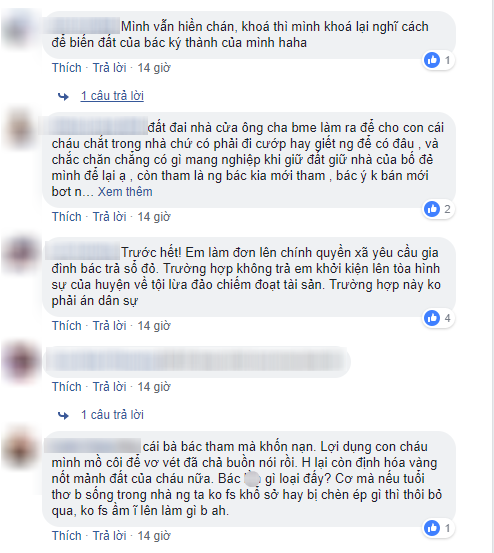 Bố mất sớm, cô gái trẻ được bác gái giúp đỡ tận tình: lấy tiền phúng điếu, chiếm nhà cho thuê còn toan bán luôn của cháu