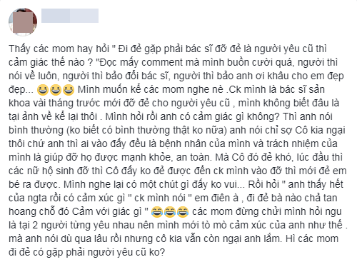 Vợ kể chuyện chồng làm bác sĩ sản khoa, đi đỡ đẻ gặp ngay người yêu cũ, chị em đổ xô hỏi Xong rồi sao?