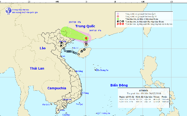 Tin mới nhất về áp thấp nhiệt đới trên Biển Đông
