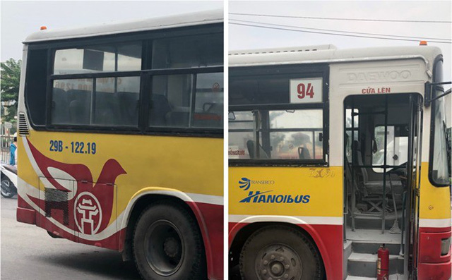 Xe buýt đang chạy bất ngờ bốc cháy ở Hà Nội