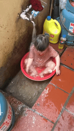 Chỉ 1 phút lơ đãng bận việc, bà mẹ trẻ hốt hoảng khi hàng xóm gọi ầm lên: Ra mà xem con đây này!