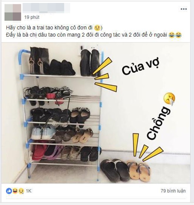 Chàng trai chụp ảnh kệ giày của vợ chồng anh trai, hội chị em xôn xao vì thấy bóng dáng nhà mình trong đó