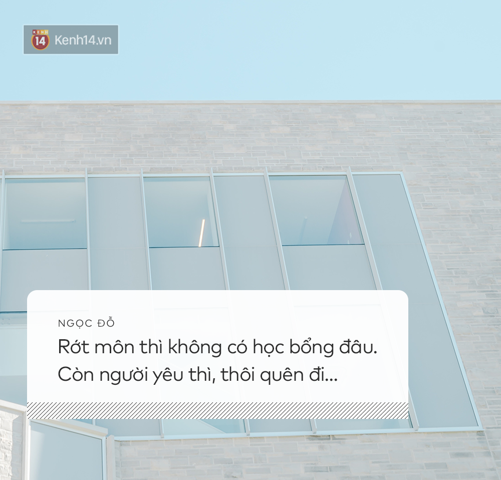 Thế nào là một cuộc đời sinh viên hoàn hảo: Ít nhất 1 lần rớt môn, 1 lần đạt học bổng và 1 lần thất tình?