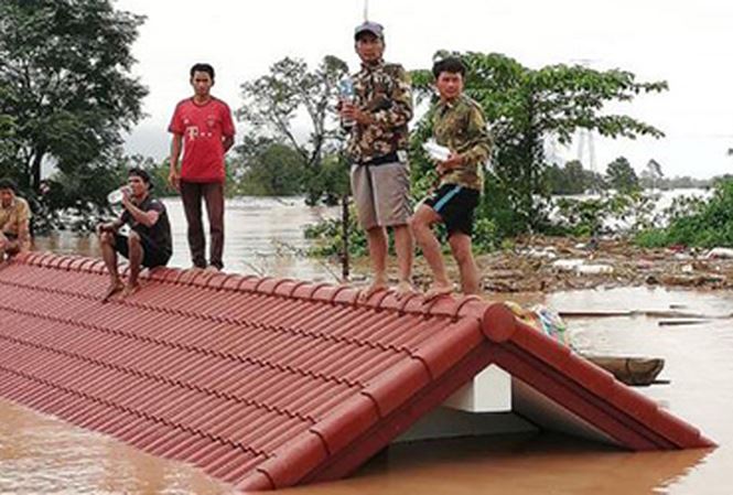 Mực nước sông Cửu Long tăng 10cm sau sự cố vỡ đập ở Lào Mực nước sông Cửu Long tăng 10cm sau sự cố vỡ đập ở Lào