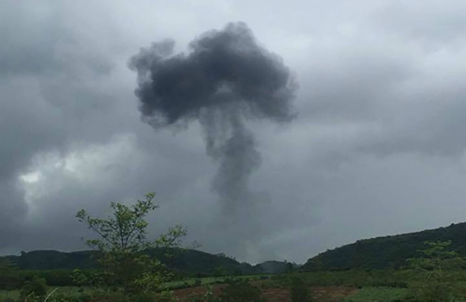Hiện trường chiến đấu cơ Su-22 rơi ở Nghệ An