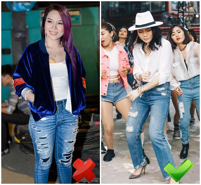 Đùi to, chân ngắn như Mỹ Tâm chọn quần jeans cẩu thả là thảm họa ngay!