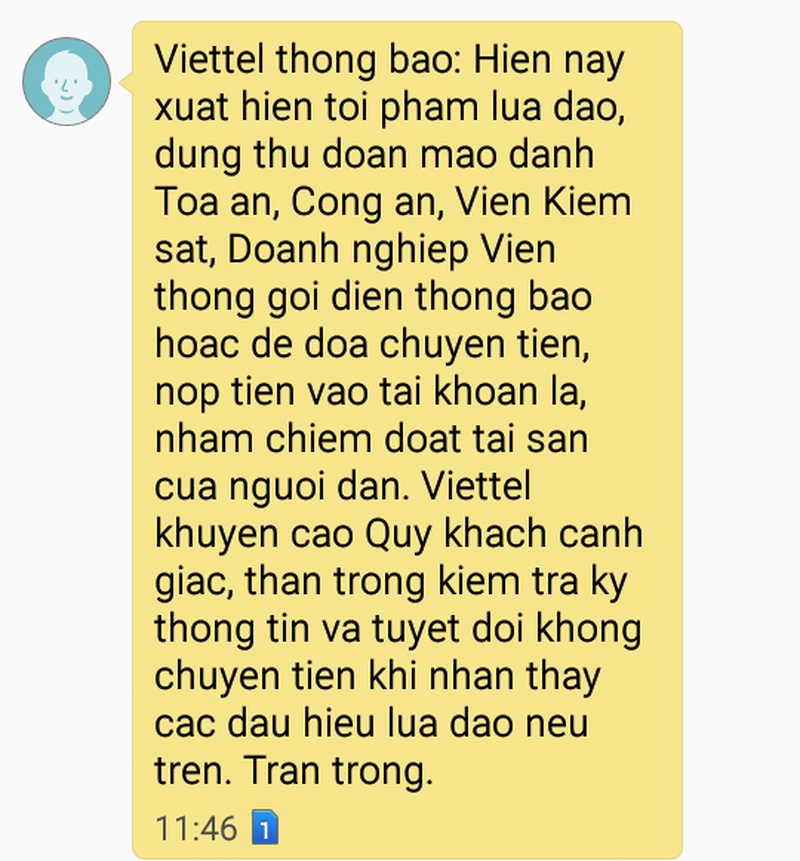 Nhà mạng cảnh báo cuộc gọi mạo danh công an, tòa án lừa đảo