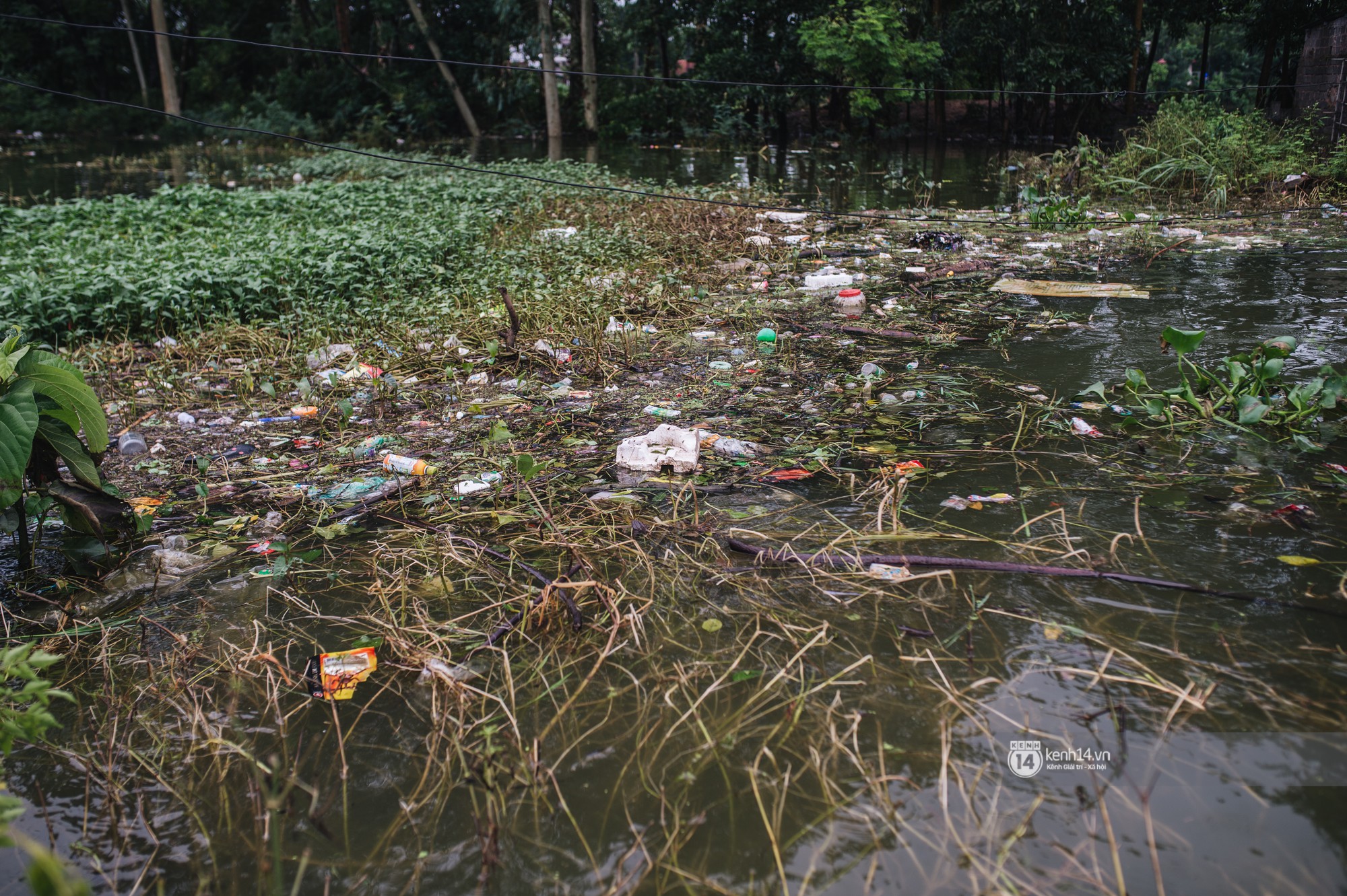 Chùm ảnh: 1 tuần sau lũ lớn, người dân Hà Nội vẫn phải chèo thuyền đi lại giữa biển rác thải nổi lềnh bềnh