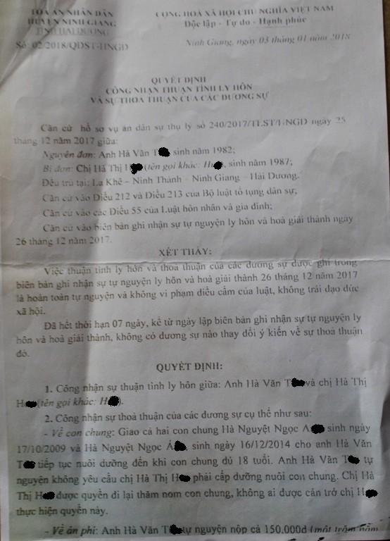 Chuyện lạ Hải Dương: Vợ đi nước ngoài, chồng ở nhà ly hôn không ai biết