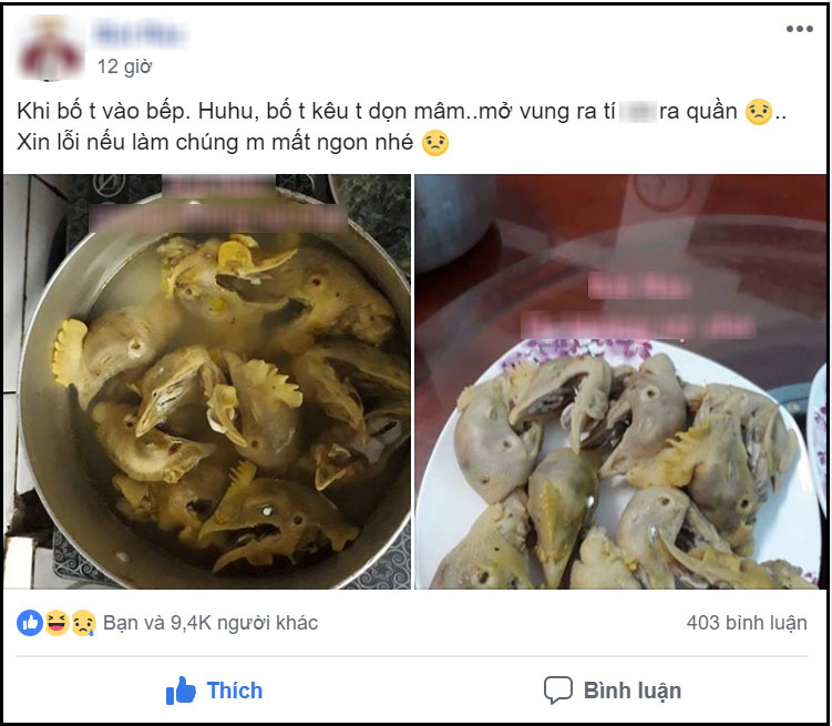 Khoe bố đảm vào bếp làm cơm nhưng mở vung nồi ra thì cả nhà hết hồn khi thấy thành quả