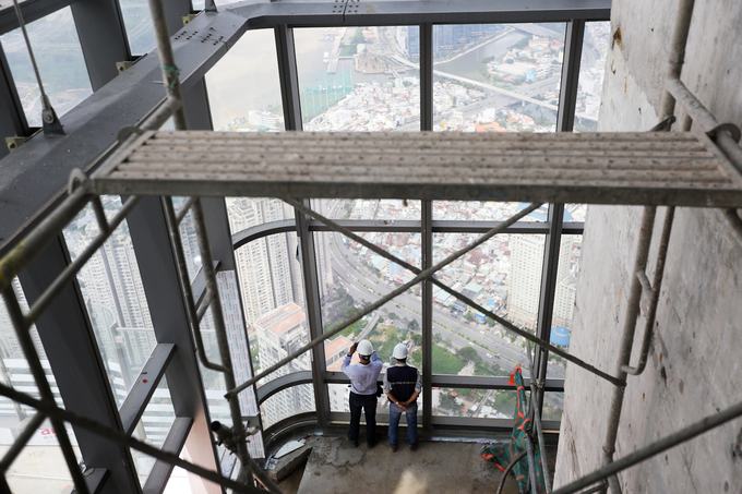 Công trường trên đỉnh tòa nhà cao nhất Việt Nam