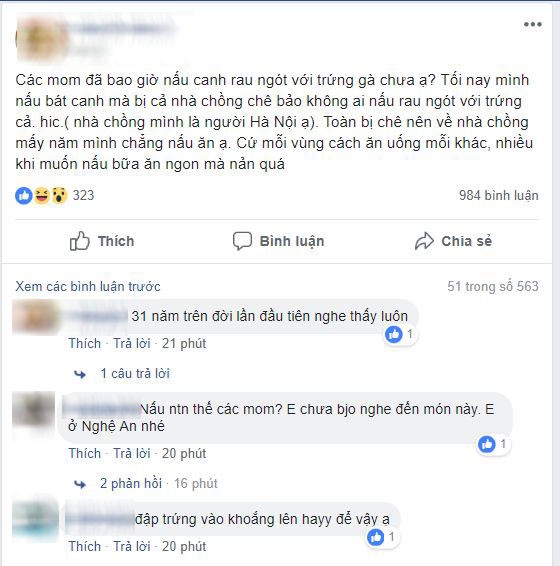 Nàng dâu nấu món canh rau ngót trứng gà bị cả nhà chồng chê bai, ai ngờ dân mạng tấm tắc khen ngon