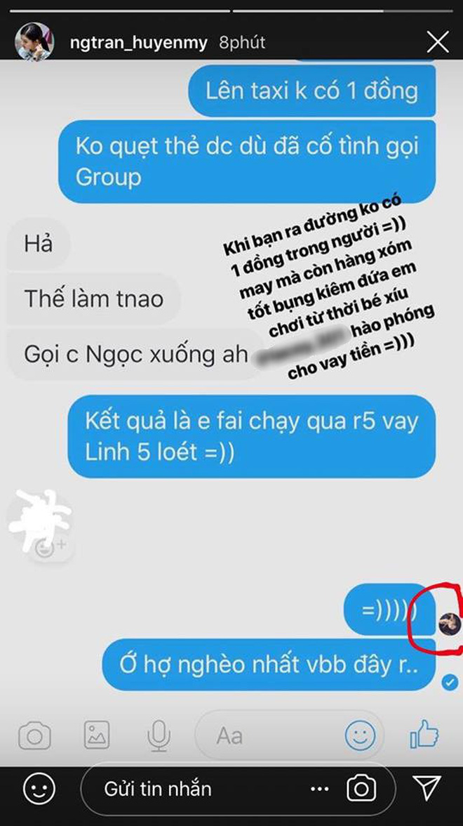 Đã cẩn thận xoá chi tiết để giấu danh tính nhưng dân mạng vẫn soi ra Huyền My đang trò chuyện với người tình tin đồn?