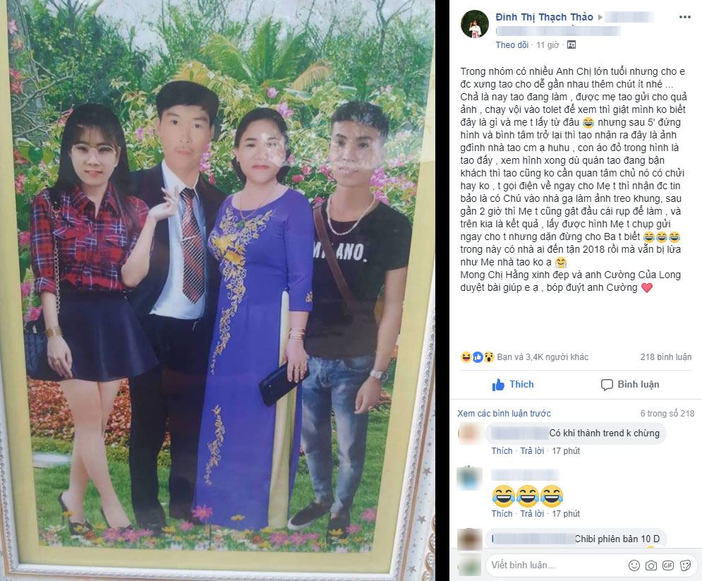 Mất 300k thuê chụp ảnh, gia đình nhận về thành quả như tranh biếm họa, dân mạng cười rũ: Khi nào buồn đem ra ngắm