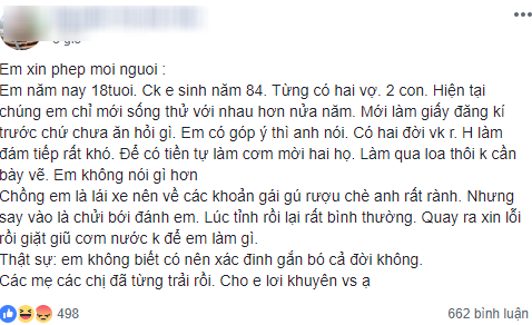 Sống thử với người đàn ông qua 2 đời vợ, cứ say là đánh chửi, cô gái 18 tuổi còn hỏi: Có nên gắn bó cả đời không?