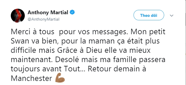 Martial chính thức xác nhận ở lại M.U