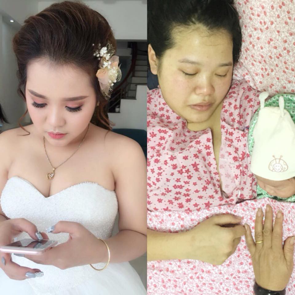 Đua nhau so sánh ảnh lúc cưới và lúc đi đẻ, hội chị em nhìn xong không dám tin đó chính là mình