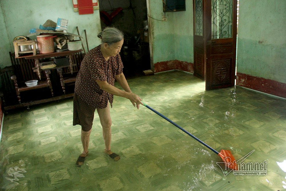 Video Rốn lũ Quốc Oai: Thỏa sức chèo thuyền, bơi lội vẫy vùng khắp đường làng