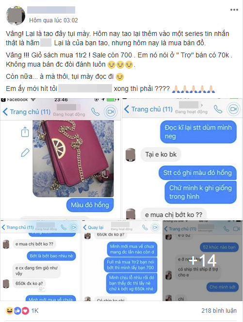 Thanh lý túi hàng hiệu, cô gái trẻ gặp ngay khách mua ngã cây, mặc cả 1,2 triệu xuống còn 70 nghìn