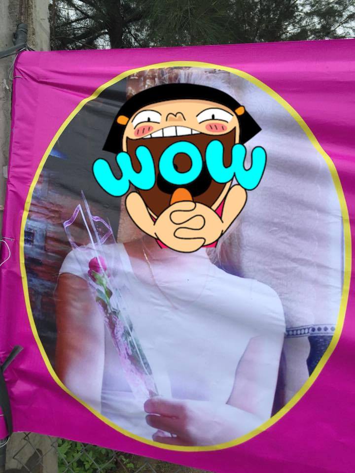 Góc yêu phải nói: Thanh niên in băng rôn, biểu ngữ kèm hình bạn gái treo trước cổng để tỏ tình