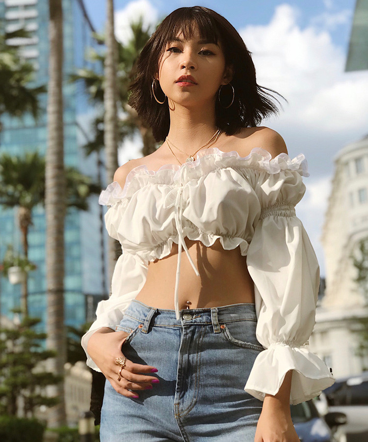 Sao Việt lăng xê trở lại áo sơ mi tay phồng ngày cuối hè