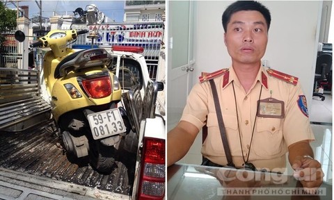 Cảnh sát giao thông đuổi bắt cướp như phim ở Sài Gòn