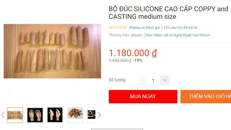 Tay chân giả, kiếm Nhật rao bán trên Lazada, Shopee, Sendo