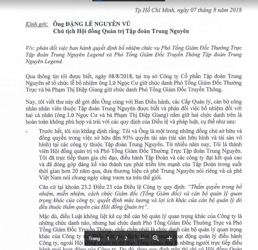 Trung Nguyên bổ nhiệm 2 sếp mới: Bà Lê Hoàng Diệp Thảo lo ngại xu hướng tâm linh