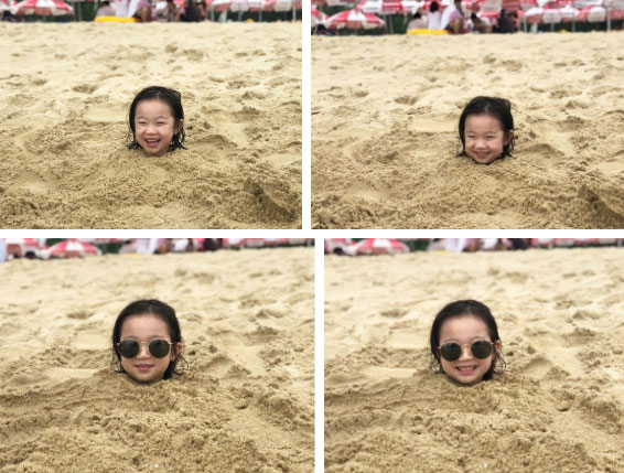 Loạt biểu cảm của em bé bị bố chôn vùi bên bờ biển, dân tình xem xong chỉ biết cười lăn lộn