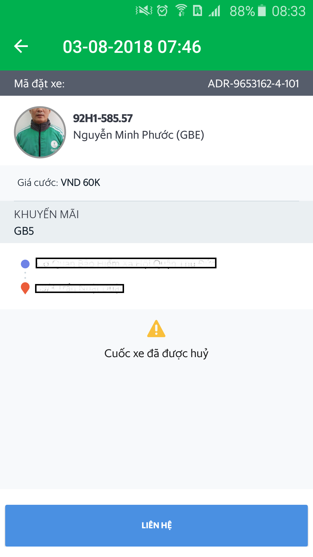 Tài xế GrabBike ở Sài Gòn truy đuổi, dọa giết khách trên đường phố