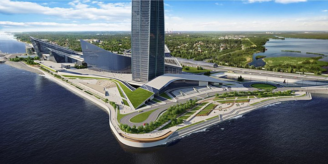 Ảnh: Chóng mặt với tòa tháp cao nhất châu Âu sắp hoàn thành tại Nga