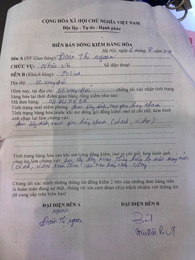 Thuê dịch vụ chuyển phát, máy ảnh 18 triệu biến thành chai nước khoáng