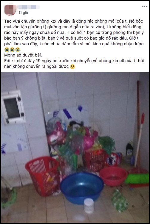 Nhận phòng KTX ngàn năm không đổ rác, cô gái ám ảnh không dám ngủ, dân mạng xem xong đồng loạt nổi da gà