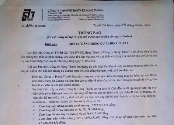 Bị chủ đầu tư cắt hỗ trợ, người dân Carina Plaza cầu cứu Bí thư TP HCM