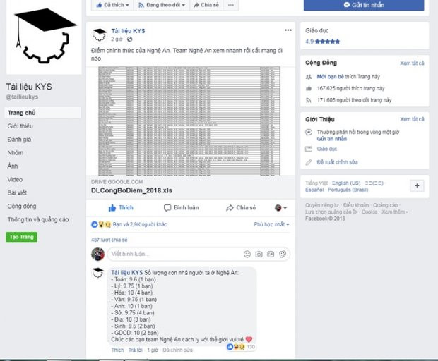Nghệ An kỷ luật cán bộ để lộ điểm thi THPT quốc gia 2018