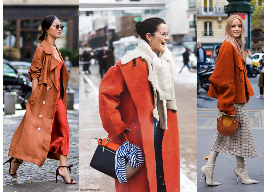 Mùa thu lên đồ tuyệt đẹp với trang phục màu cam đất - màu của những viên gạch cũ và chiếc lá khô