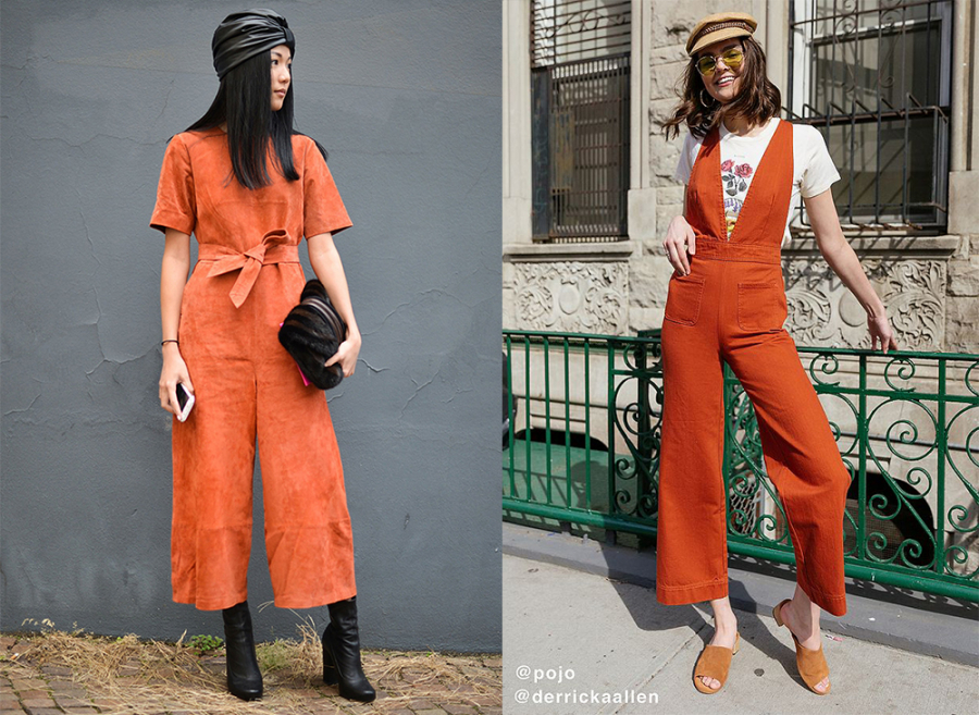 Mùa thu lên đồ tuyệt đẹp với trang phục màu cam đất - màu của những viên gạch cũ và chiếc lá khô