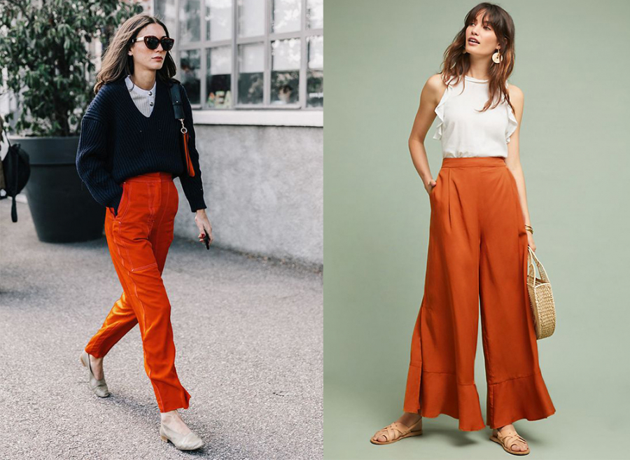 Mùa thu lên đồ tuyệt đẹp với trang phục màu cam đất - màu của những viên gạch cũ và chiếc lá khô