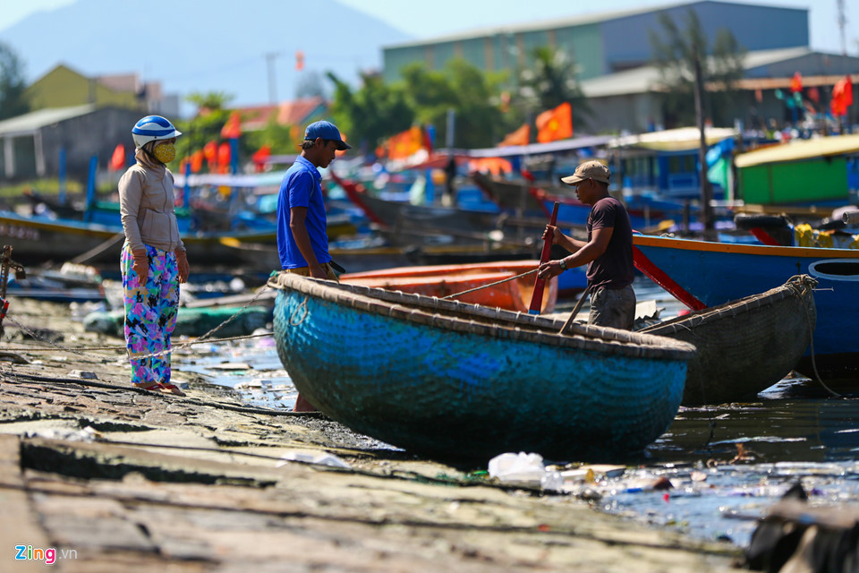 Cảng cá lớn nhất miền Trung nồng nặc mùi hôi thối