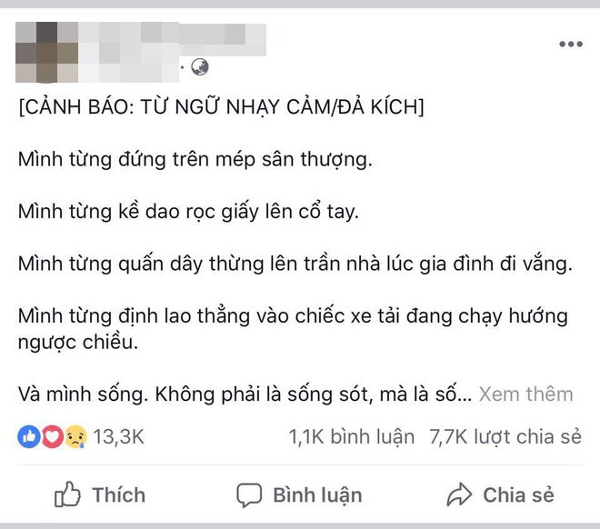 Sau lần tự tử bất thành, cô gái gây bão mạng với tâm thư tiết lộ quyết định cuối cùng