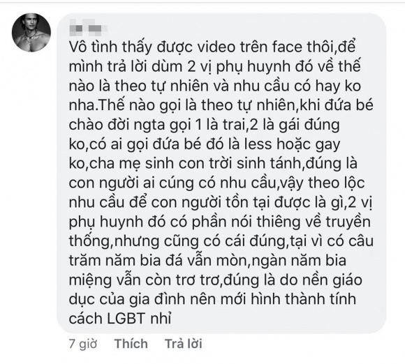 Đào Bá Lộc phản biện thâm sâu khi cộng đồng LGBT bị động chạm
