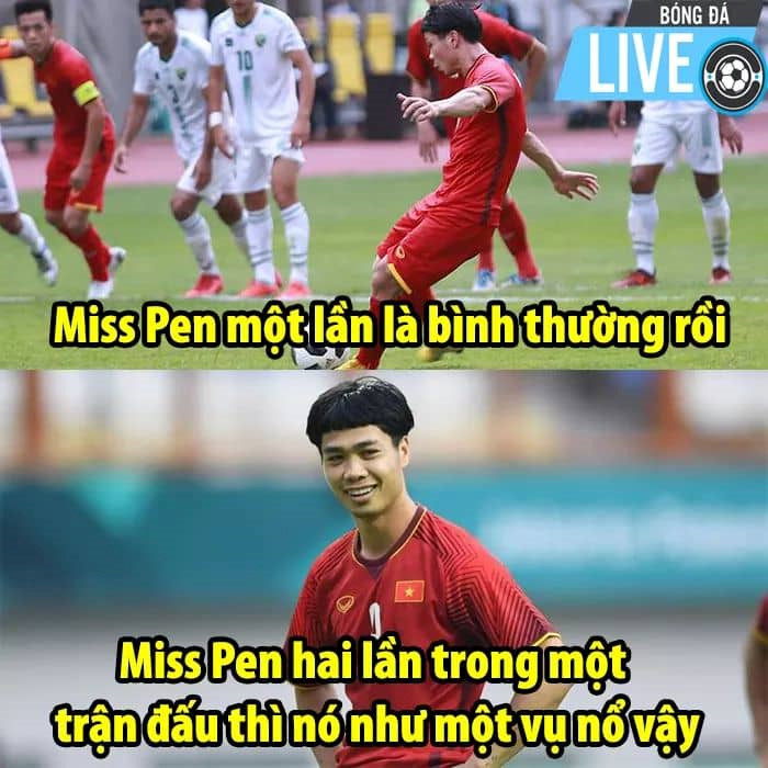 Ảnh chế Messi trao vương miện trượt penalty cho Công Phượng