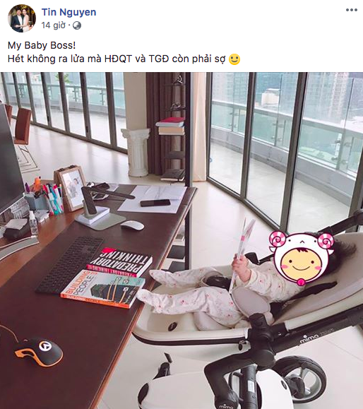 Chào đời 5 tháng, con gái được ông xã Đặng Thu Thảo gọi là sếp, tiết lộ ai cũng phải sợ bé