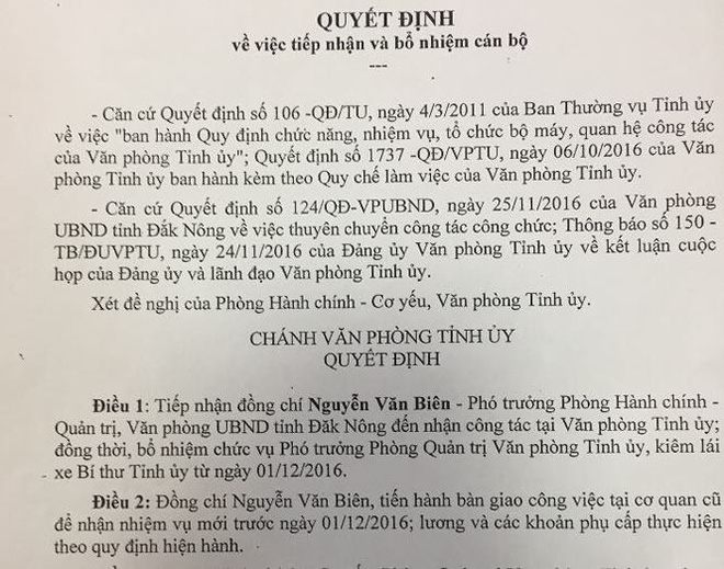 Lái xe được bổ nhiệm làm phó phòng Hành chính