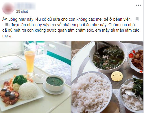 Sinh con ở bệnh viện quốc tế được ăn sang, về nhà sốc với cơm mẹ chồng nấu, bà đẻ bị chị em bóc mẽ: Sống ảo quen thói à?