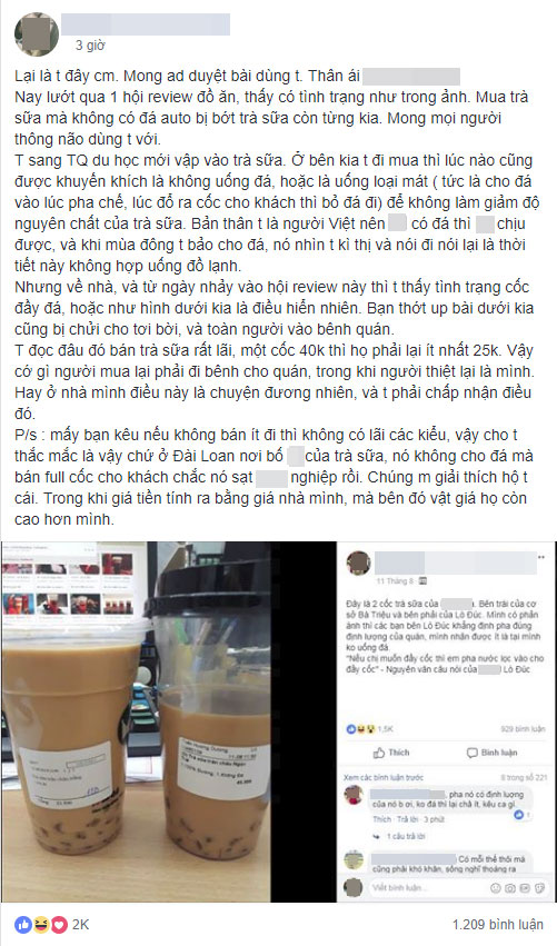 2 cốc trà sữa khiến hàng nghìn người tranh cãi dữ dội: Không uống đá thì vẫn được múc đầy hay chỉ được cốc vơi?