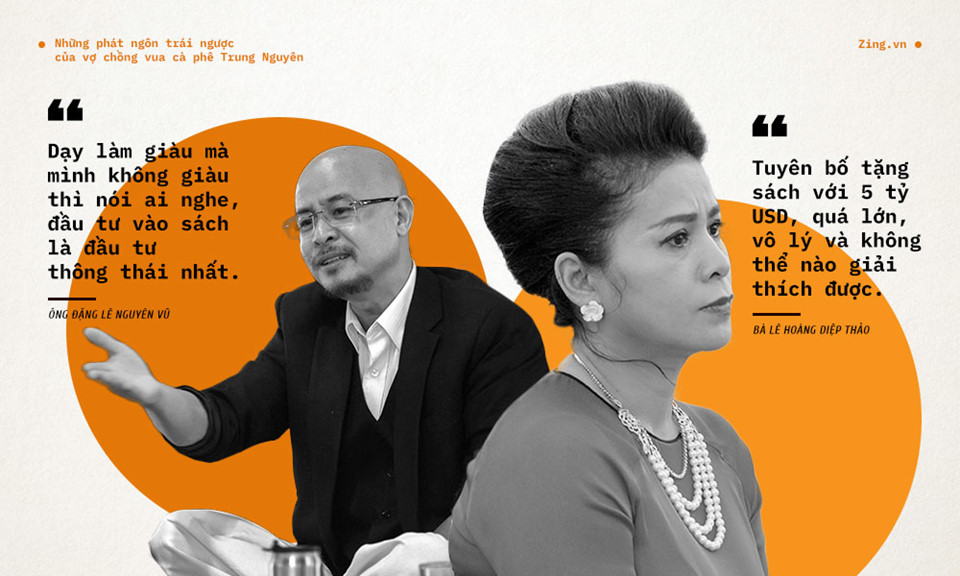 Những phát ngôn trái ngược của vợ chồng vua cà phê Trung Nguyên