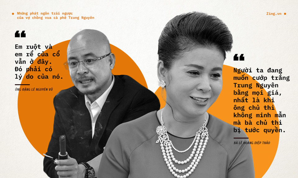 Những phát ngôn trái ngược của vợ chồng vua cà phê Trung Nguyên