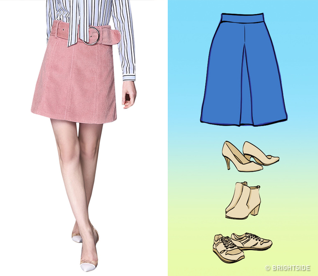 8 kiểu chân váy chị em ưa chuộng sẽ trở nên hoàn hảo với những mẹo kết hợp giày dép đơn giản dưới đây